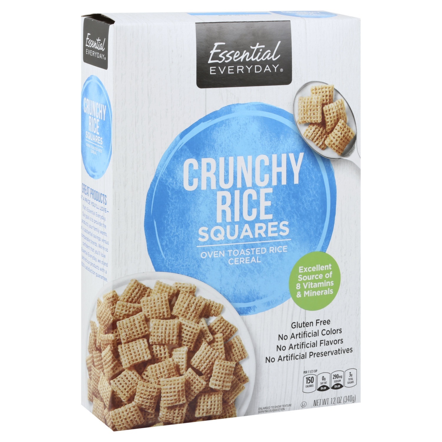 slide 1 of 1, Essential Everyday Crunchy Rice Squares, 12 oz