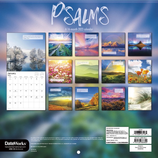 slide 2 of 2, DATEWORKS Psalms 12" X 12" Calendar, 1 ct