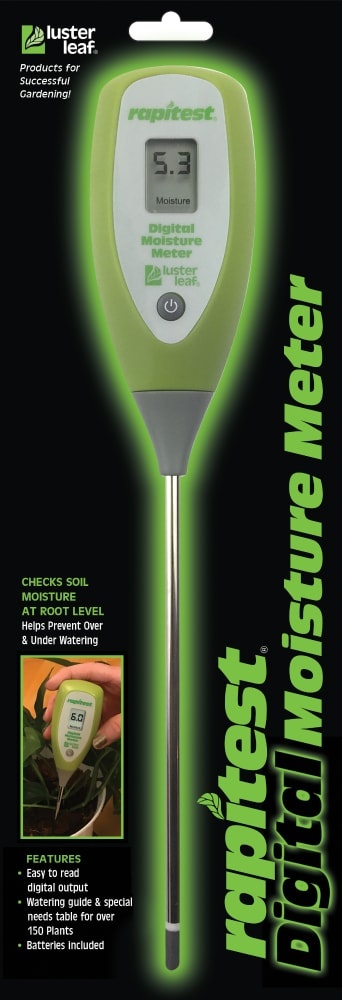 slide 1 of 1, Luster Leaf Rapitest Digital Soil Moisture Meter - Green, 1 ct