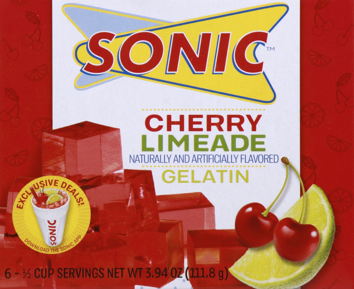 slide 3 of 4, Sonic Cherry Limeade Gelatin, 3.94 oz