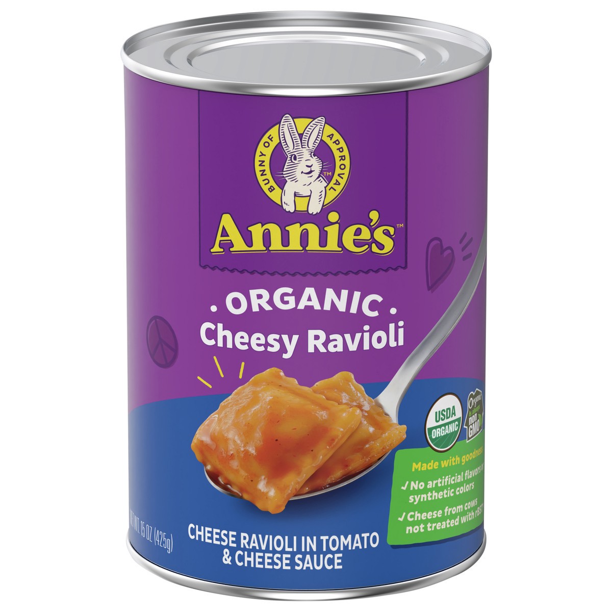 slide 1 of 6, Annie's Organic Cheesy Ravioli in Tomato and Cheese Sauce, 15 oz, 15 oz