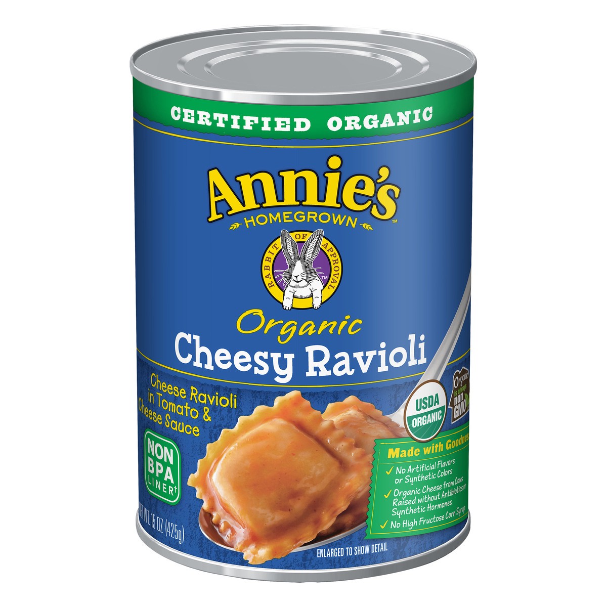 slide 1 of 6, Annie's Homegrown Organic Cheesy Ravioli, 15 oz. Can, 15 oz