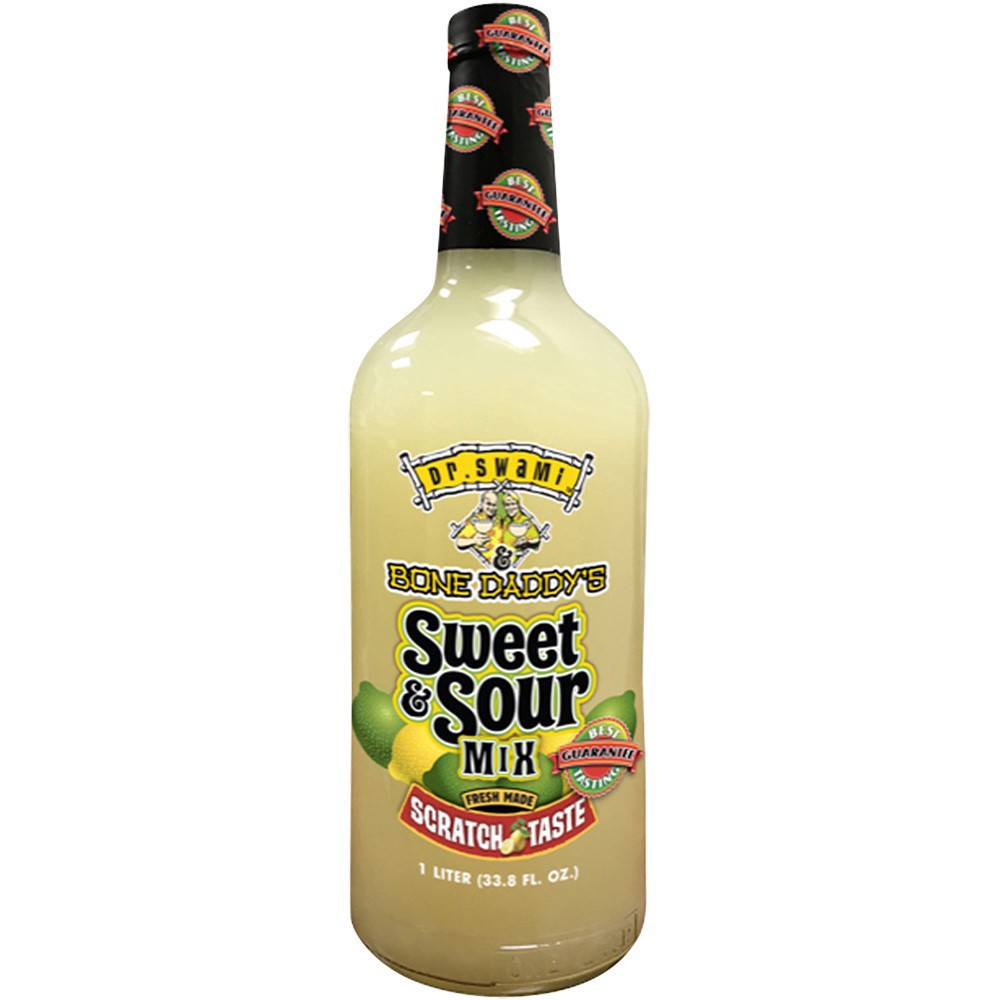 slide 1 of 1, Dr. Swami & Bone Daddy's Sweet & Sour Mix - 1 liter, 1 liter