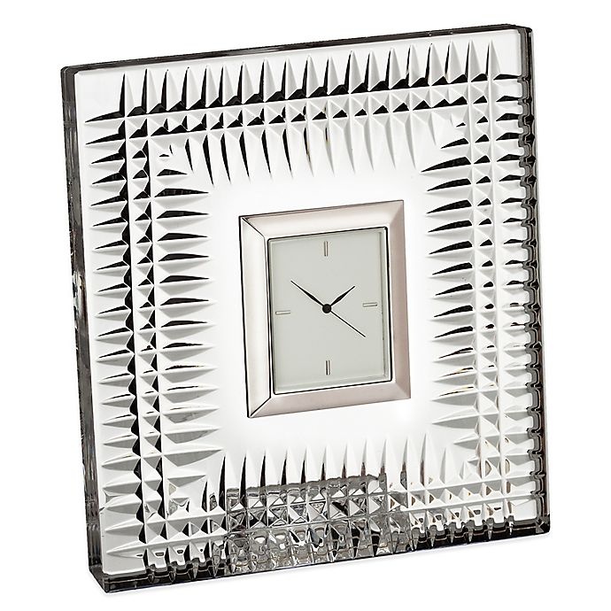 slide 1 of 1, Waterford Lismore Diamond Bedside Clock, 1 ct