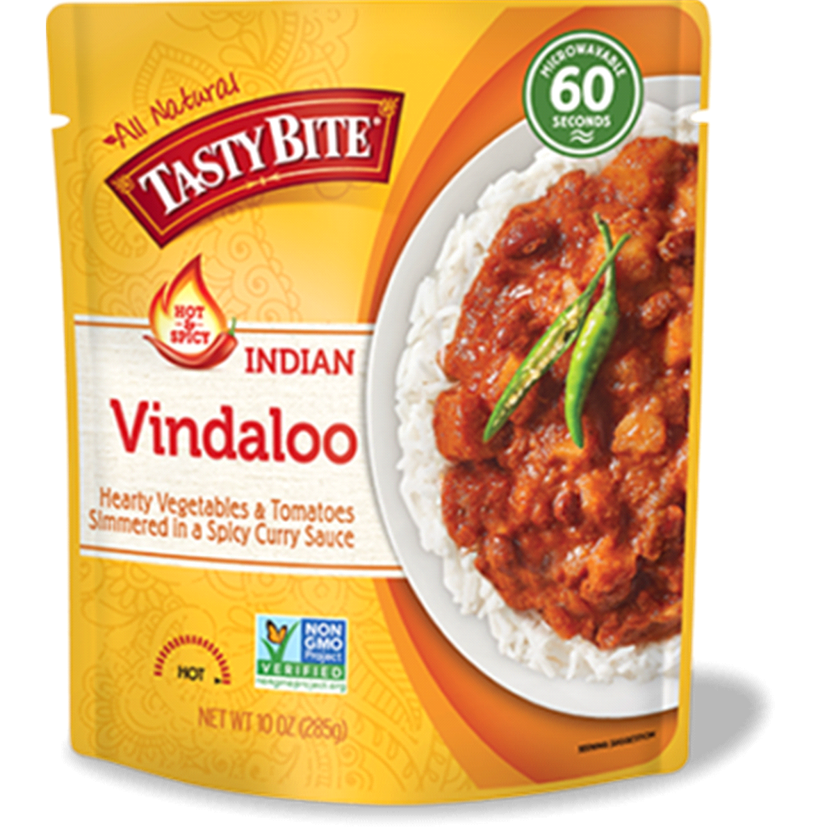 slide 1 of 2, Tasty Bite Ind Entree Vindaloo India Hot Spicy, 10 oz