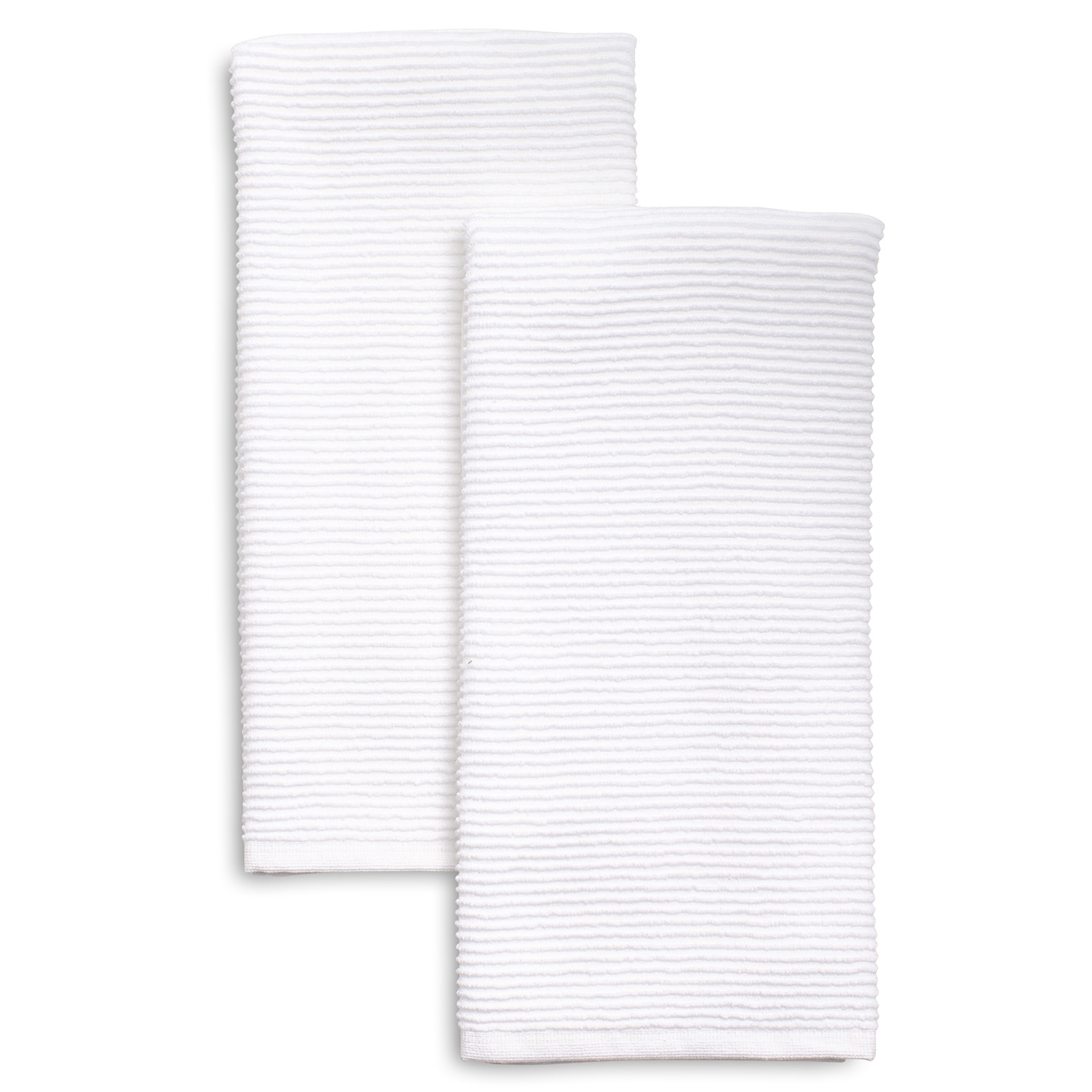 slide 1 of 1, Sur La Table Ribbed Kitchen Towels, White, 2 ct