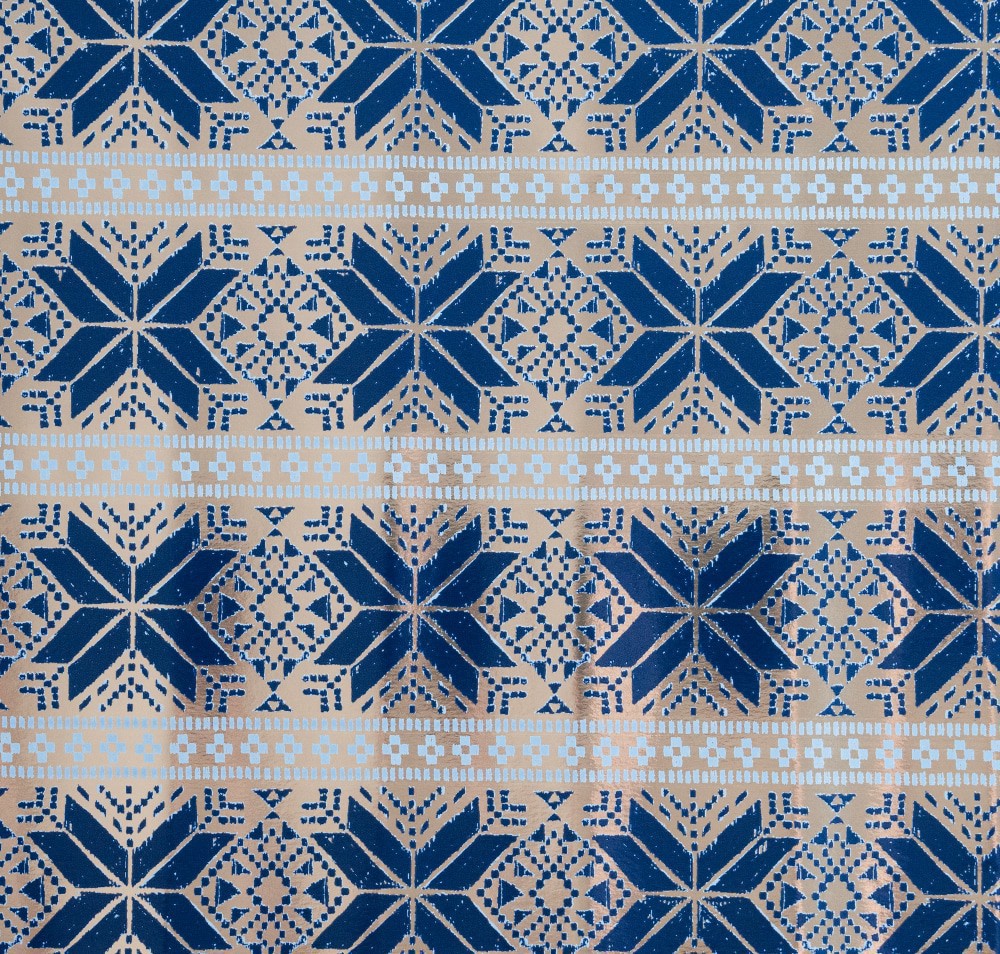 slide 4 of 4, Holiday Home Snowflake FairIsle Gift Wrap, 1 ct