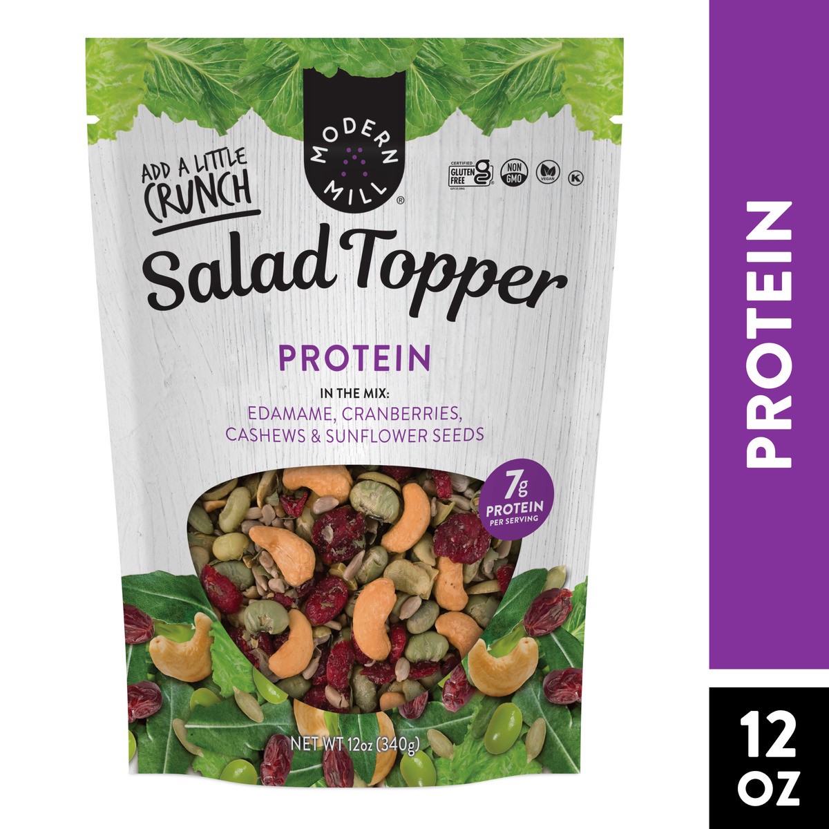 slide 1 of 13, Modern Mill Protein Salad Topper 12oz, Gluten-Free, Vegan, Non GMO, 12 oz