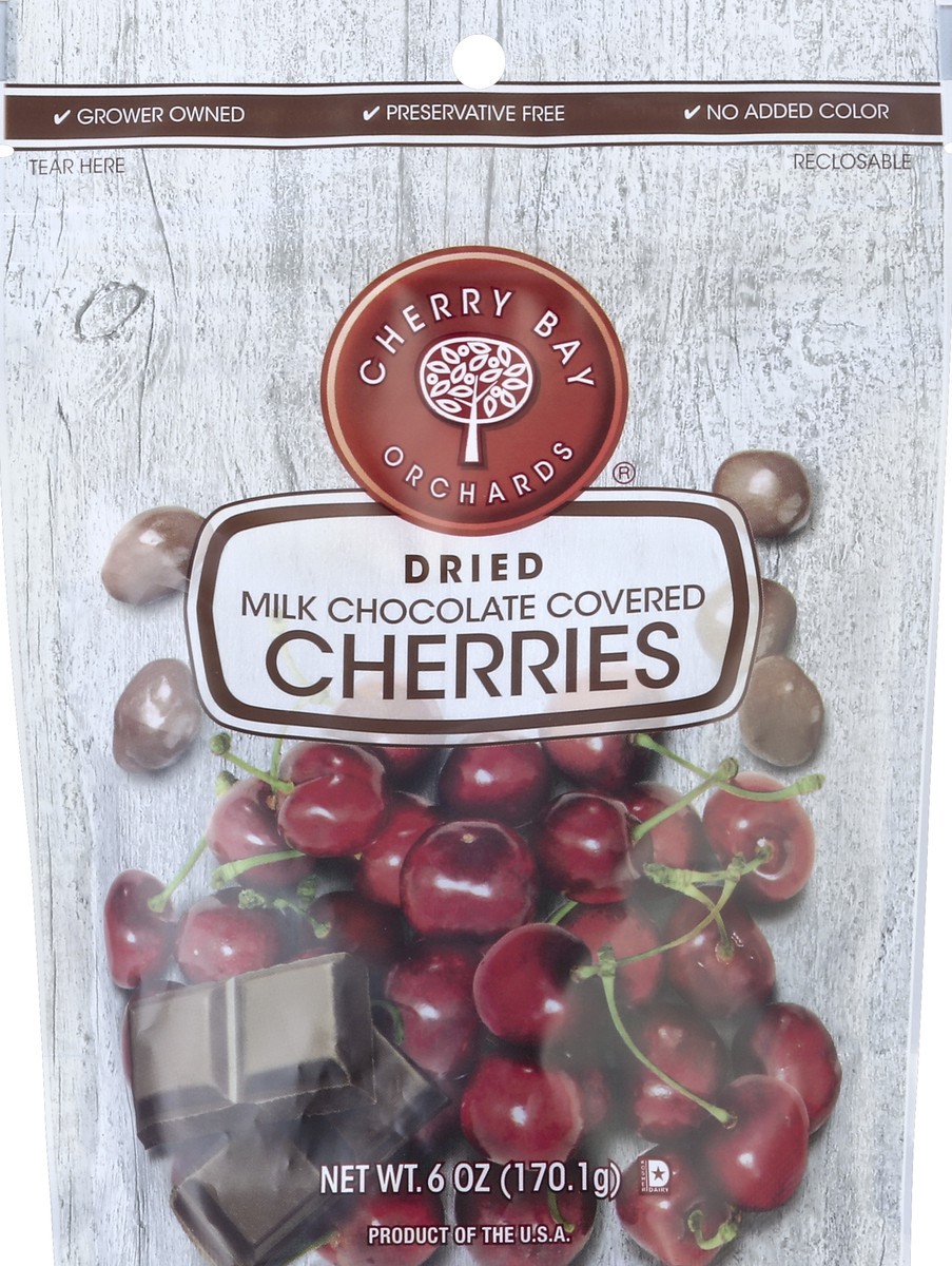 slide 1 of 3, Cherry Bay Orchards Milk Choc Dried Cherries, 6 oz