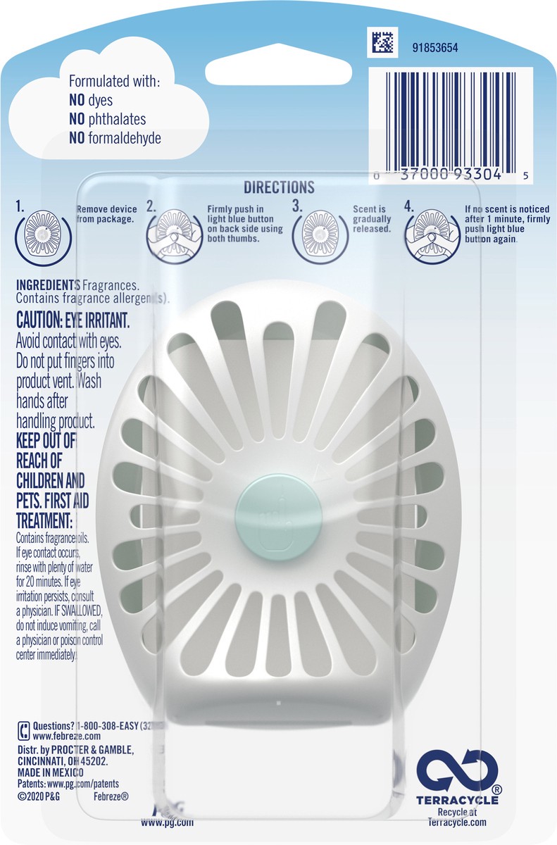 slide 3 of 6, Febreze Small Spaces Air Freshener, Odor-Fighting, Heavy Duty Pet Scent, 1 Count, 0.25 fl oz