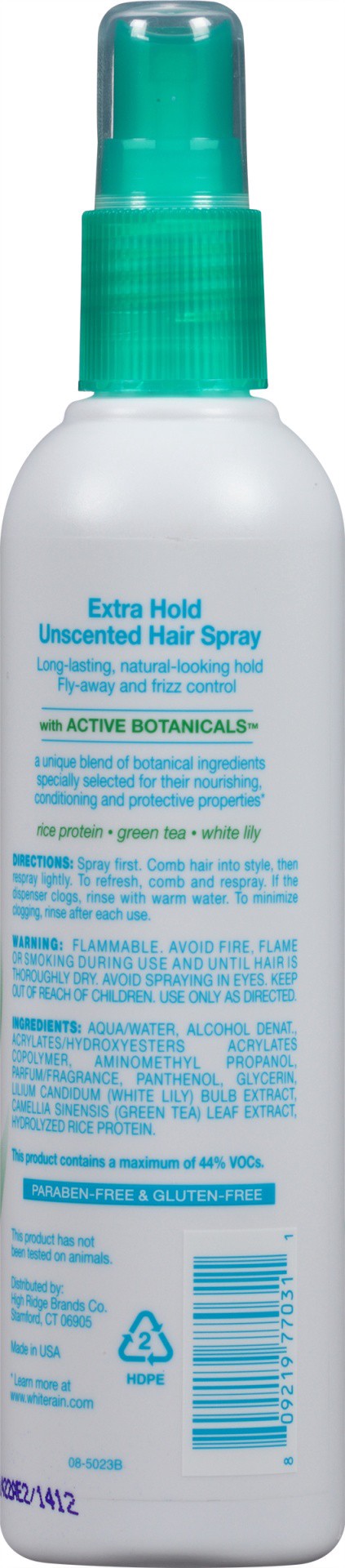 slide 4 of 5, White Rain Unscented Extra Hold Non Aerosol Hair Spray, 7 fl oz
