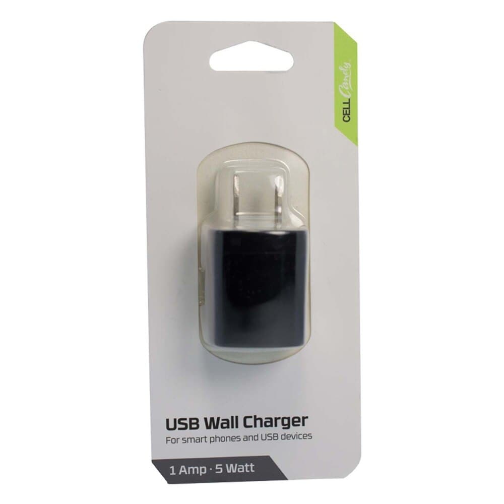 slide 1 of 1, CellCandy USB Wall Charger - Black, 1 ct