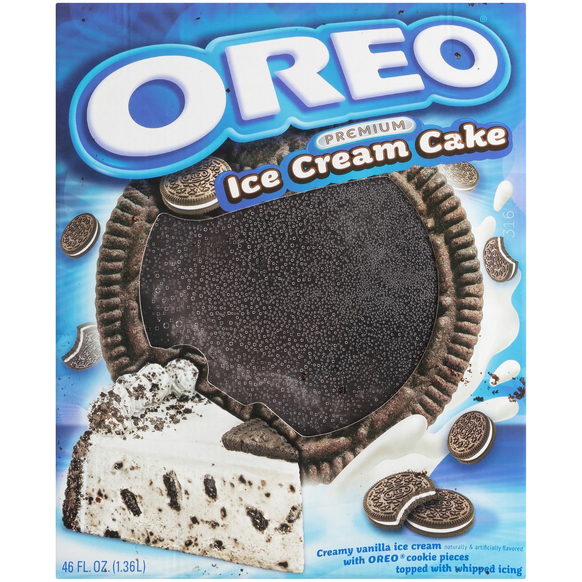 slide 1 of 8, Oreo Premium Ice Cream Cake 46 fl. oz. Box, 46 fl oz