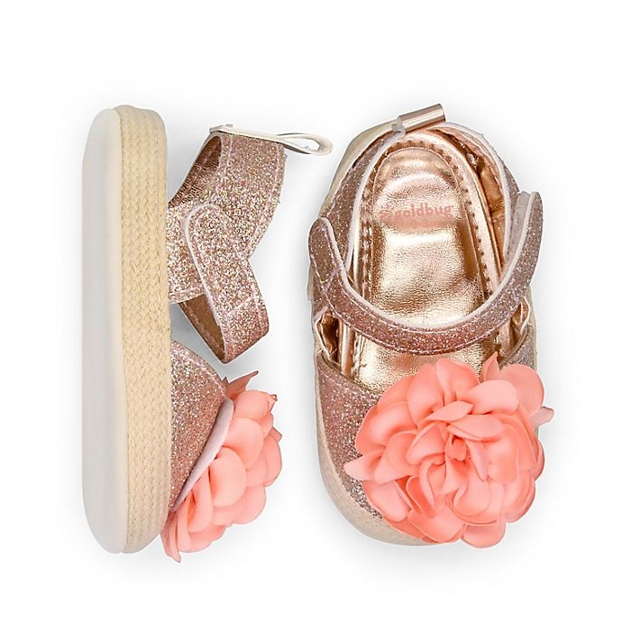 slide 1 of 1, goldbug GIRLS ROSE GOLD ESPADRILLE, 1 ct