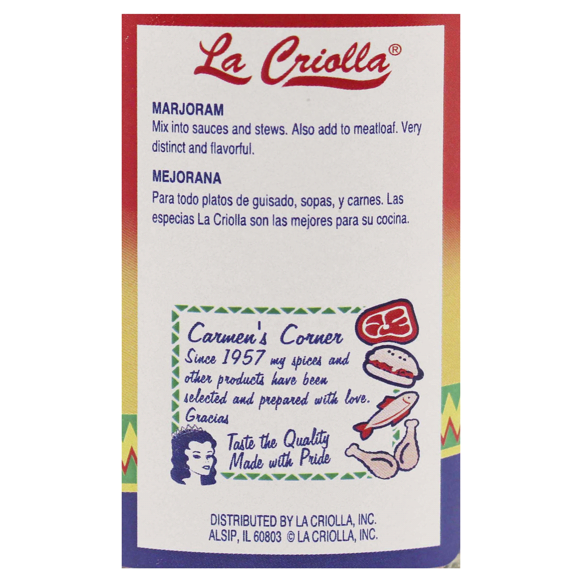 slide 5 of 9, La Criolla Whole Marjoram,., 50 oz