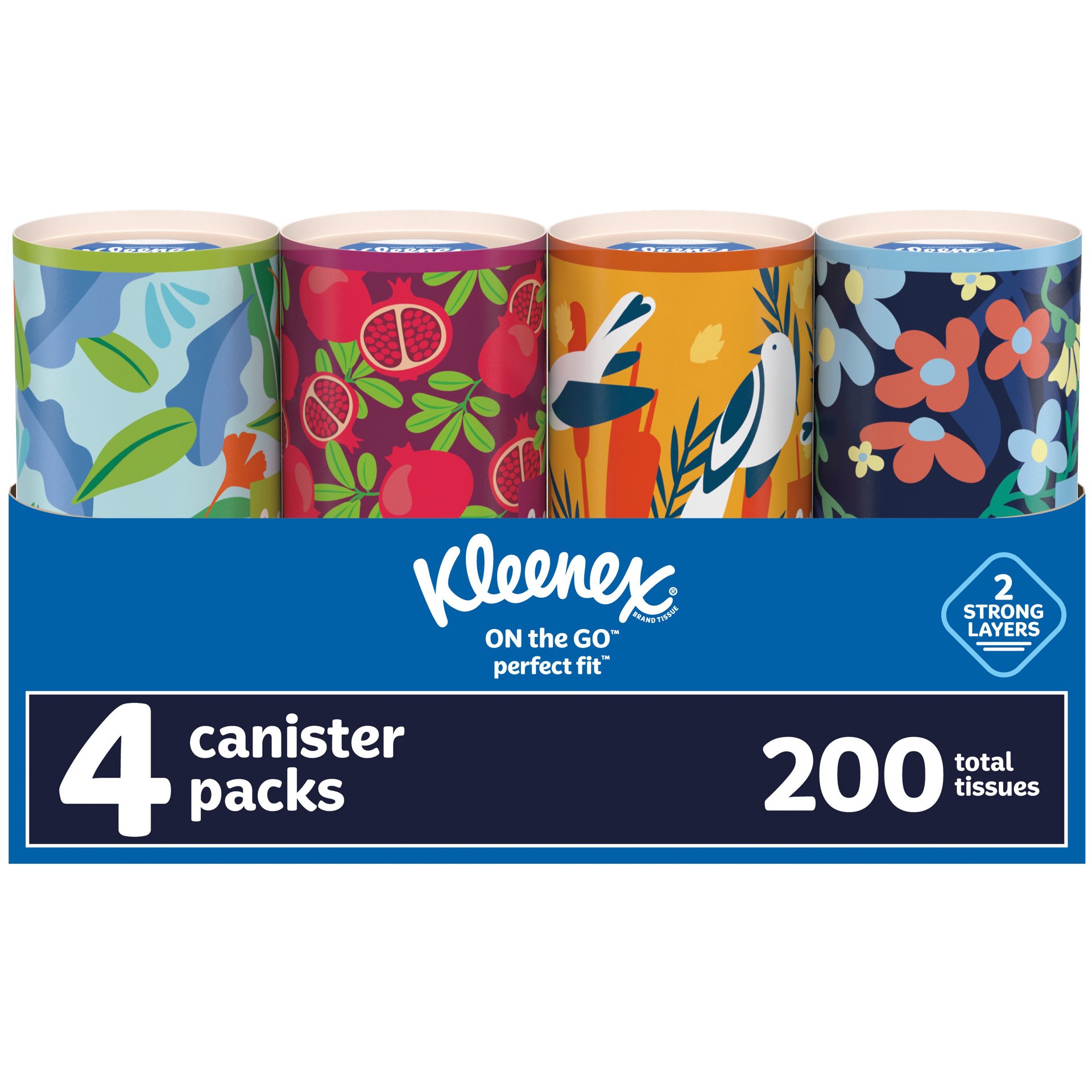 slide 1 of 5, Kleenex Perfect Fit Facial Tissues, 4 Boxes, 50 Tissues per Box, 2-Ply (200 Total Tissues), 4 ct