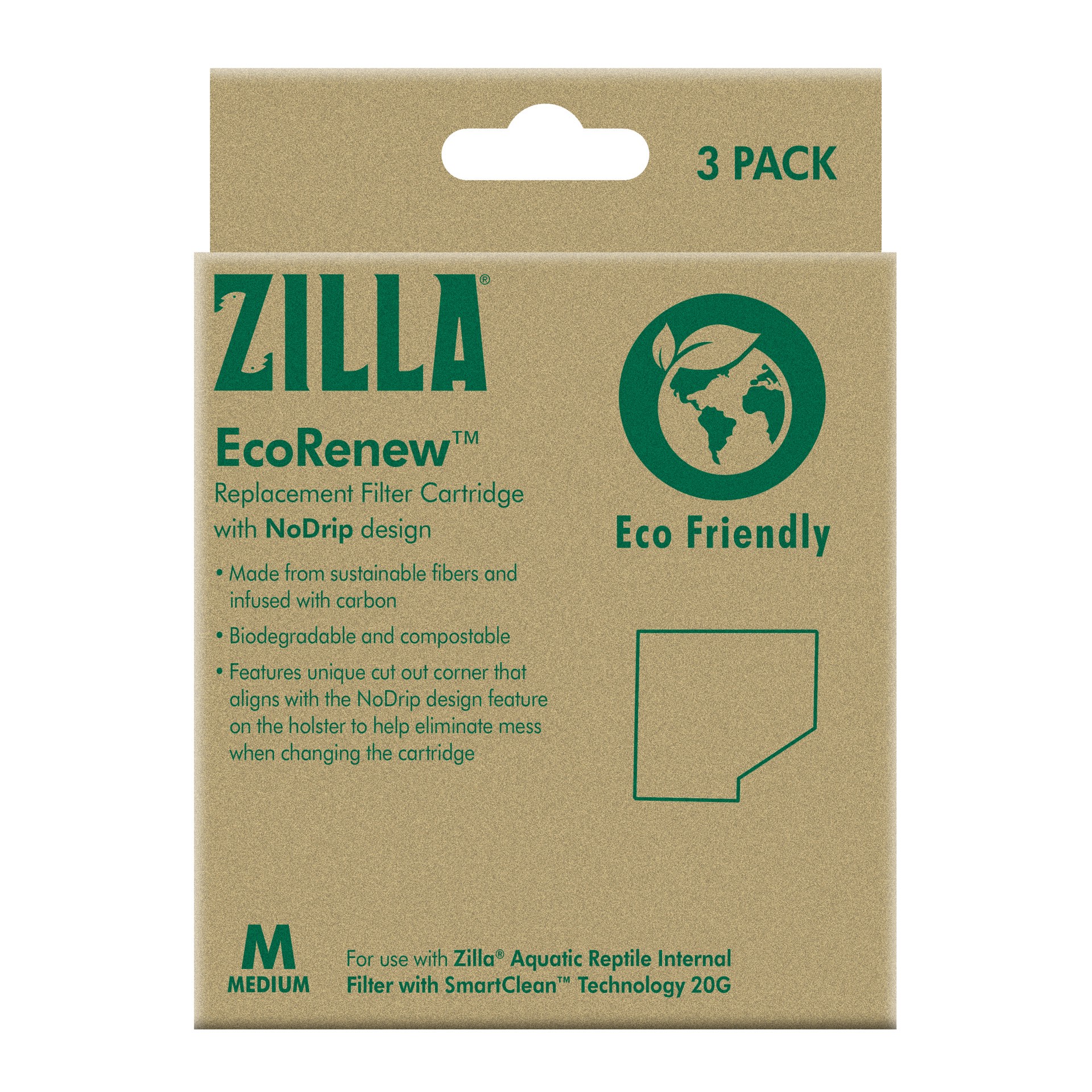 slide 2 of 3, Zilla EcoRenew™ Filter Cartridges Medium 3 pack, 1 ct