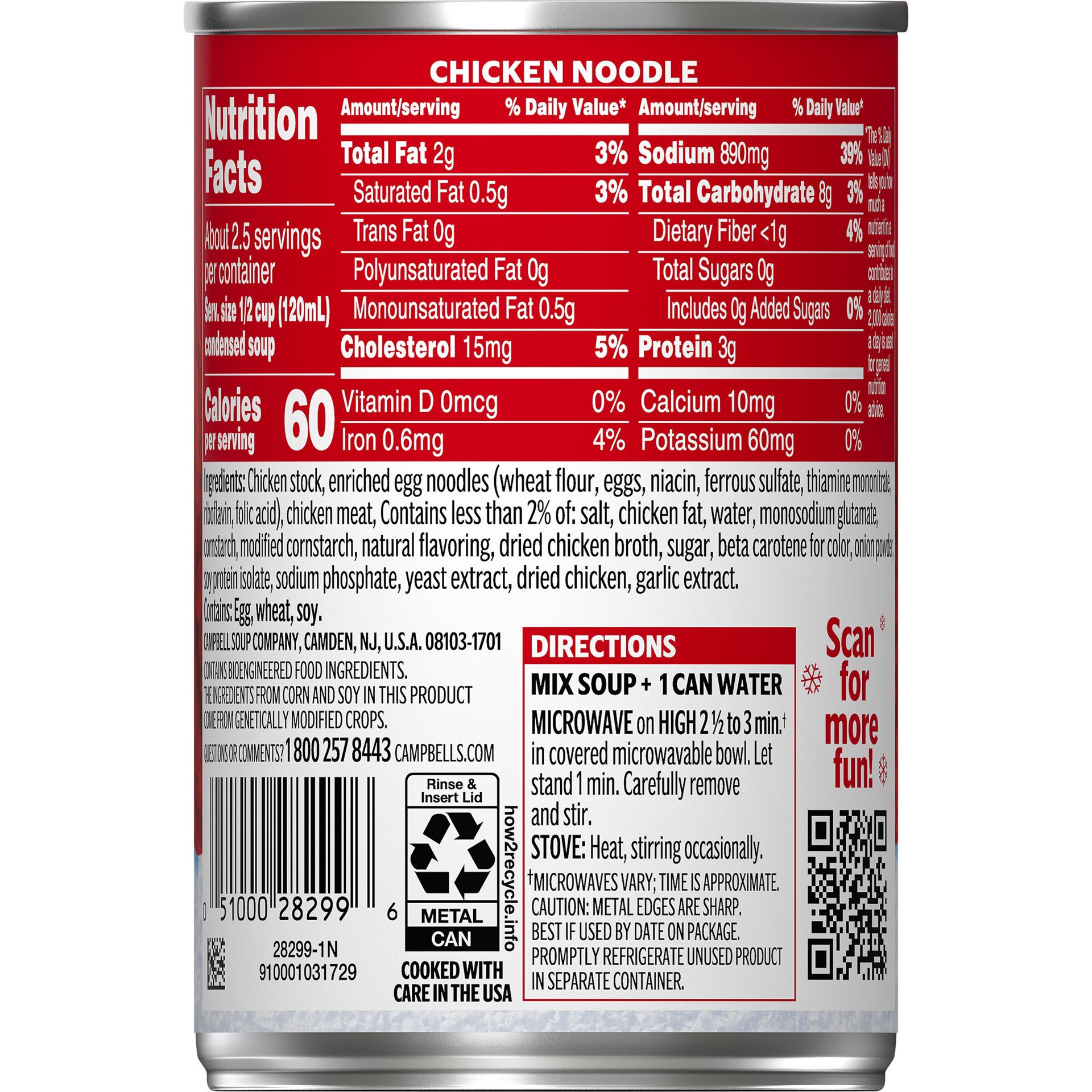 slide 3 of 7, Campbell's Condensed Chicken Noodle Soup Winter Snowman Design, 10.75 oz., 10.75 oz