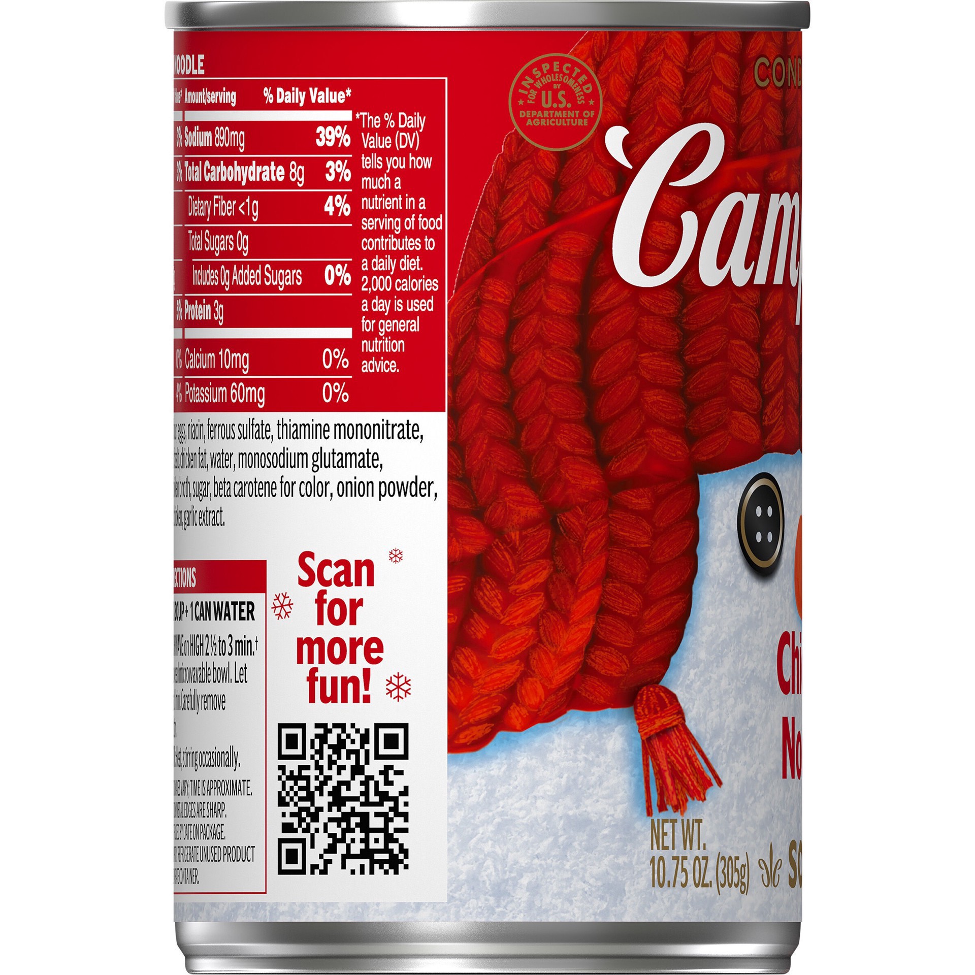 slide 4 of 7, Campbell's Condensed Chicken Noodle Soup Winter Snowman Design, 10.75 oz., 10.75 oz