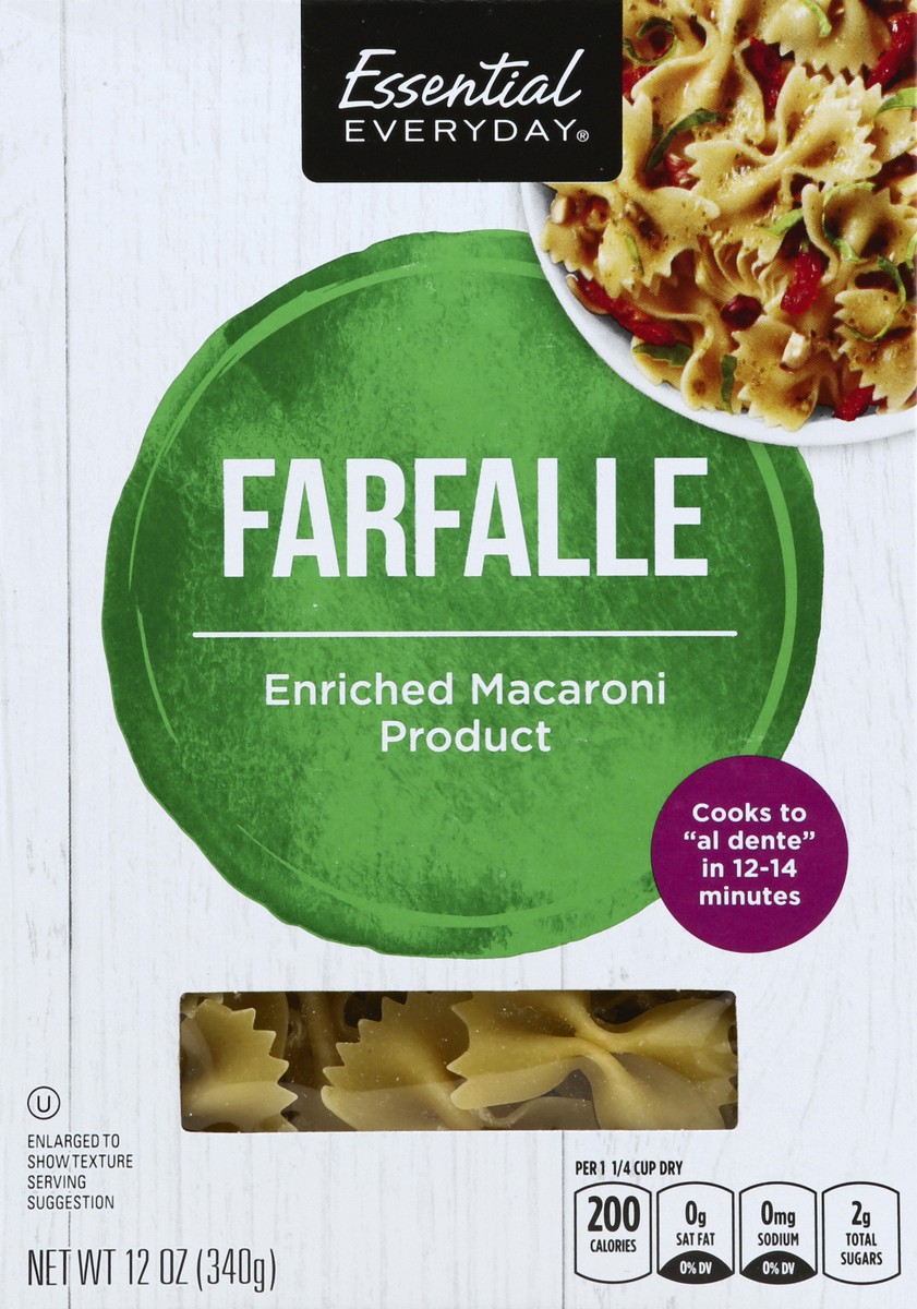 slide 3 of 6, Essential Everyday Farfalle Dry Pasta, 12 oz