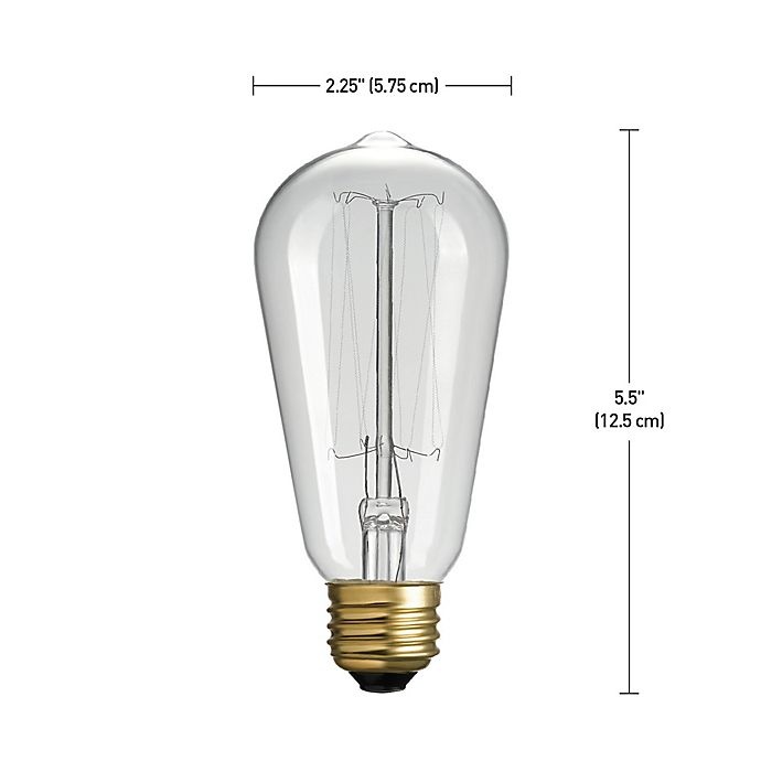 slide 3 of 5, Globe Electric Vintage Edison 60-Watt E26 Bulb, 3 ct