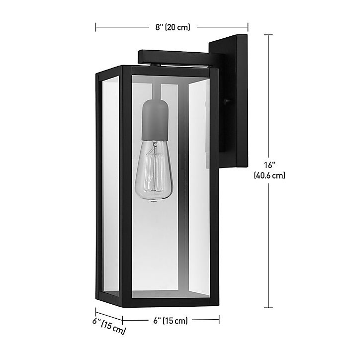 slide 2 of 4, Globe Electric Hurley Wall-Mount Outdoor Light - Matte Black, 1 ct