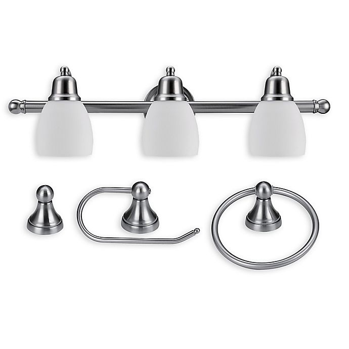 slide 1 of 2, Globe Electric Jayden All-in-One 3-Light Bath Vanity Set - Silver, 1 ct