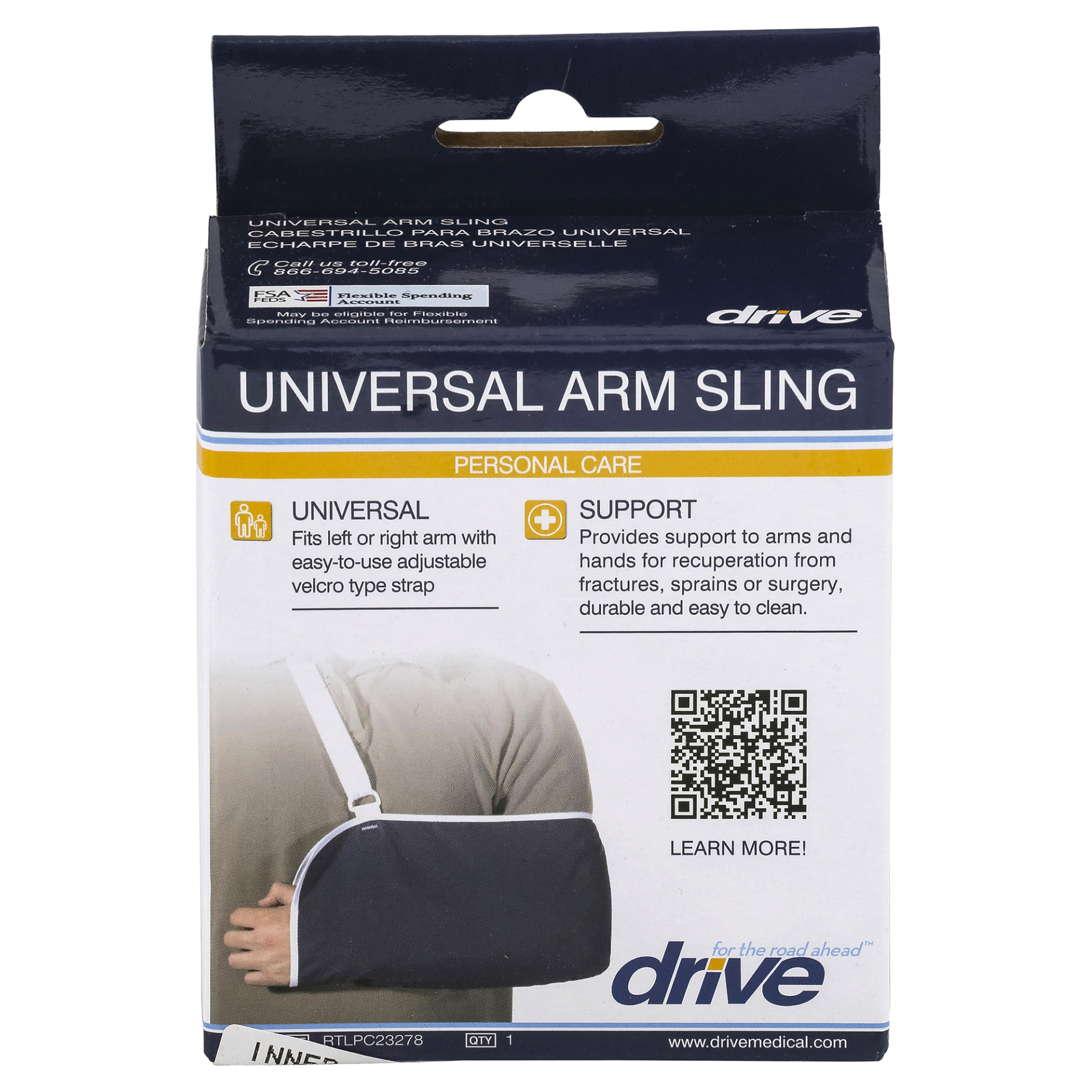 slide 1 of 9, Drive Medical Universal Arm Sling, 1 ct