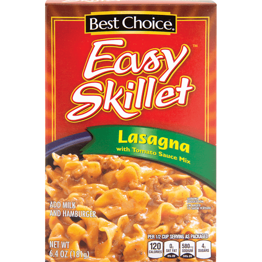 slide 1 of 1, Best Choice Easy Skillet Lasagna Dinner Mix, 7.75 oz