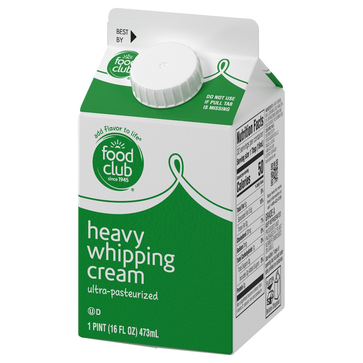 slide 4 of 12, Food Club Ultra-Pasteurized Heavy Whipping Cream 1 pt, 16 oz