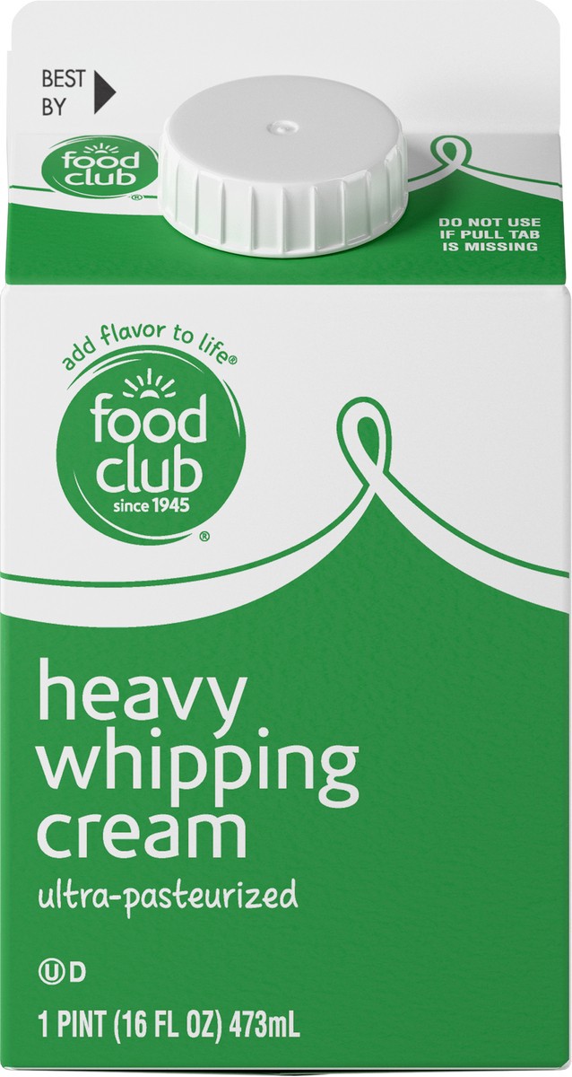 slide 6 of 12, Food Club Ultra-Pasteurized Heavy Whipping Cream 1 pt, 16 oz