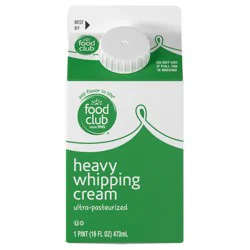 Food Club 36% Milkfat Heavy Whipping Cream 1 pt