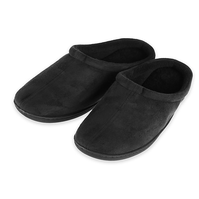 slide 1 of 2, Therapedic Size Medium Unisex Classic Outlast Technology Slippers - Black, 1 ct