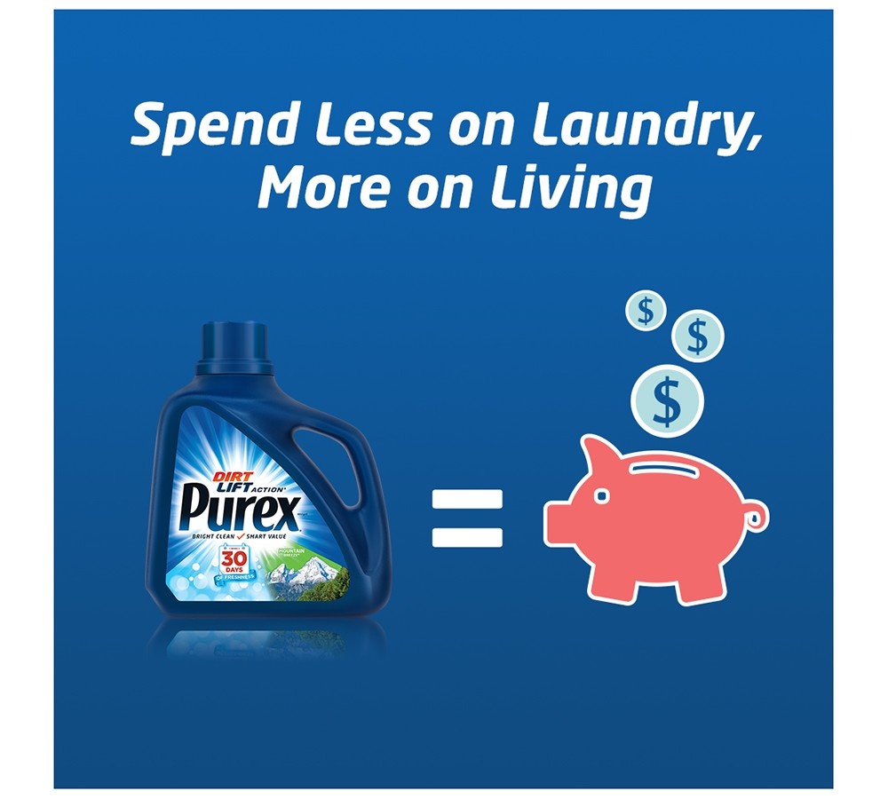 slide 3 of 8, Purex Natural Elements Linen & Lilies Liquid Laundry Detergent, 195 oz