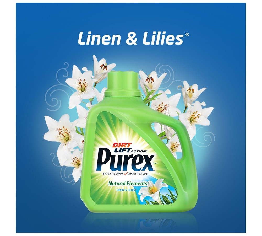 slide 8 of 8, Purex Natural Elements Linen & Lilies Liquid Laundry Detergent, 195 oz