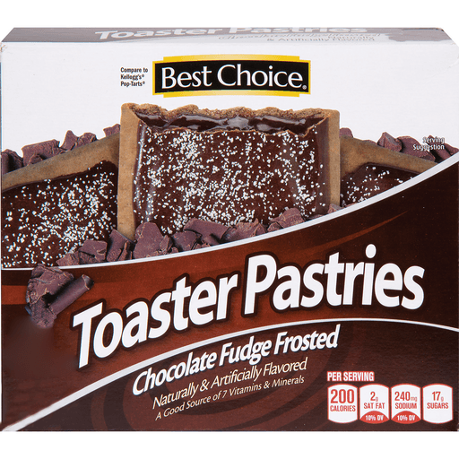 slide 1 of 1, Best Choice Toaster Pastries Chocolate Fudge Frosted, 12 ct