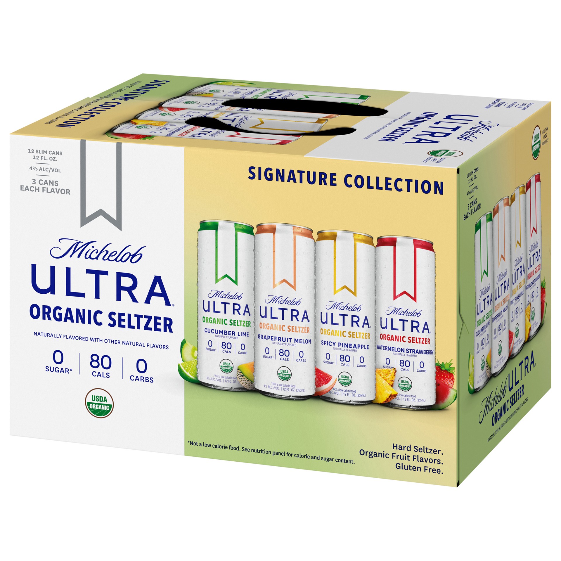 slide 8 of 10, Michelob Ultra Signature Collection Organic Hard Seltzer 12 - 12 fl oz Cans, 1 ct
