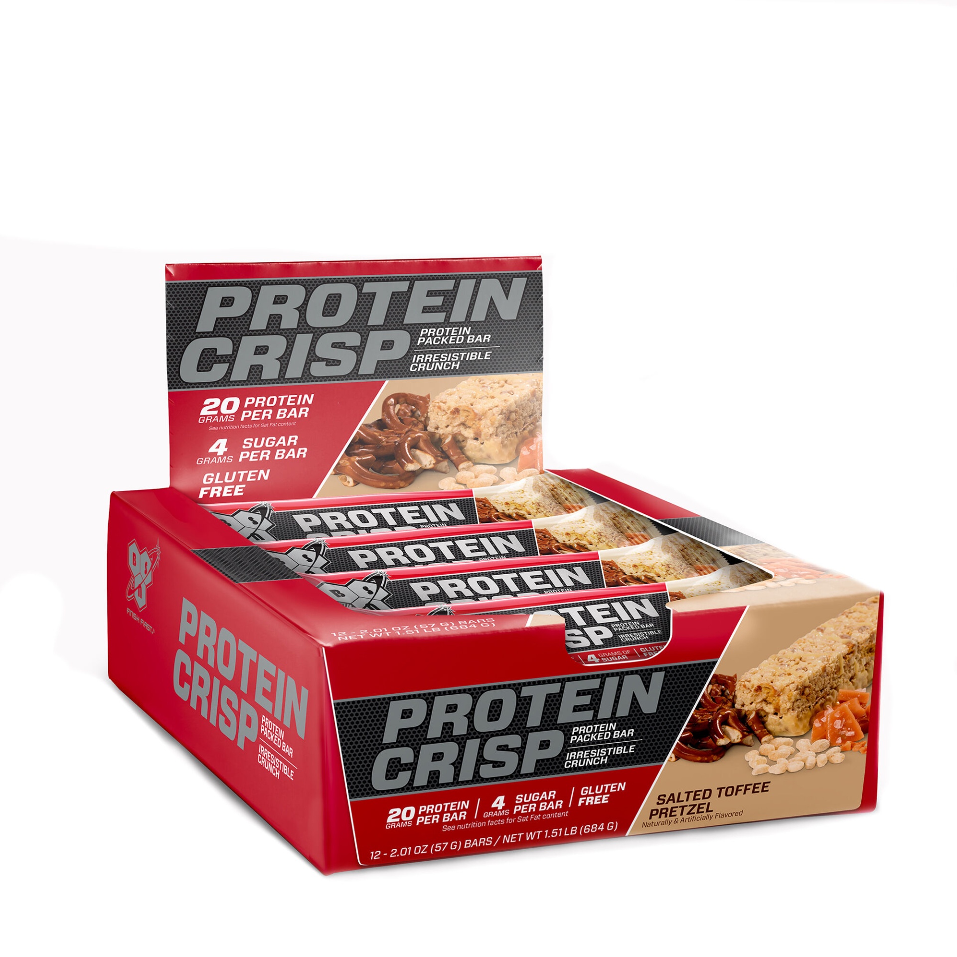 slide 1 of 1, BSN SYNTHA-6 Protein Crisp - Salted Toffee Pretzel, 12 ct