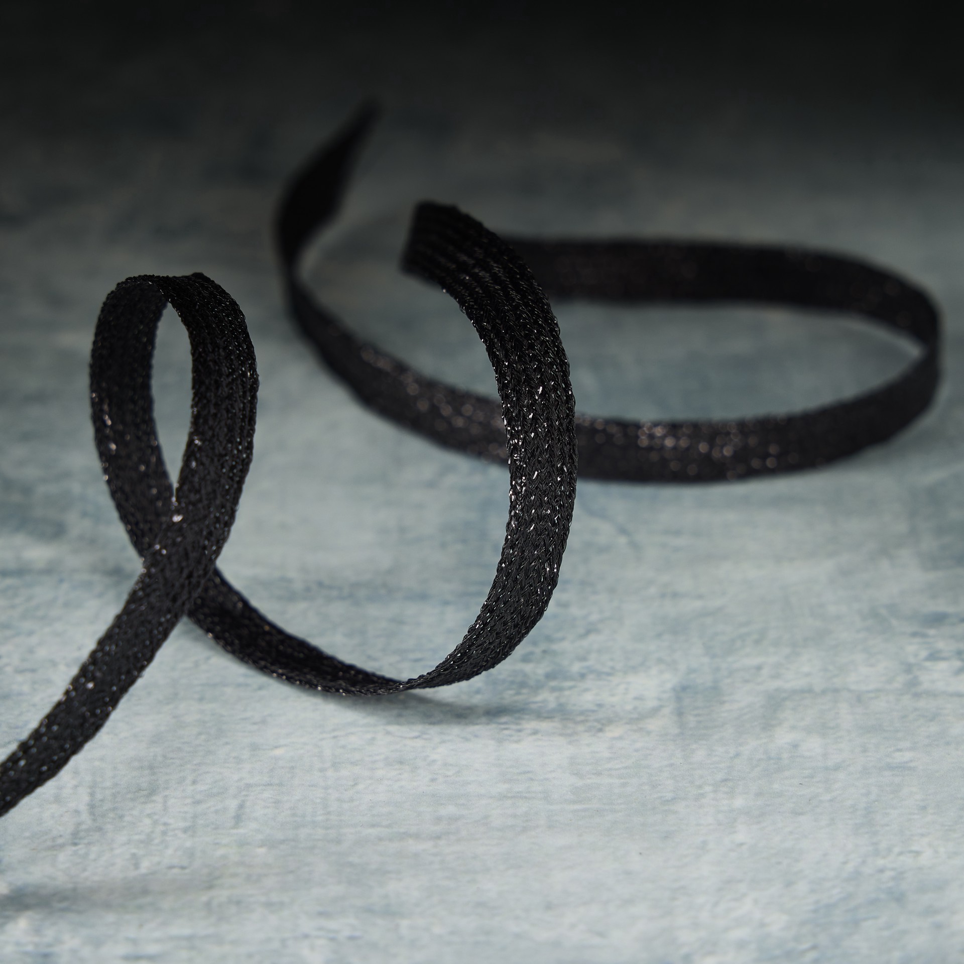 slide 2 of 2, 3/8" X 5yd. Black Woven Ribbon By Celebrate It Classic, 3/8 in x 5 yd