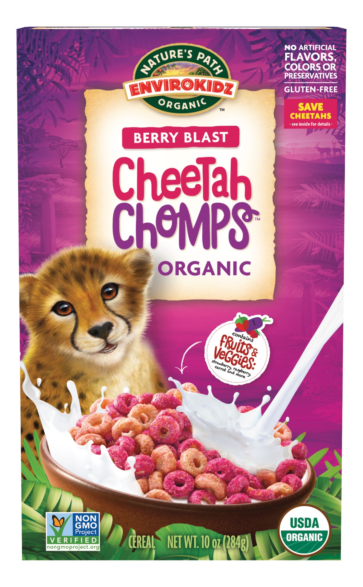 slide 1 of 7, Nature's Path Envirokids Organic Cheetah Chomps Breakfast Cereal, 10 oz