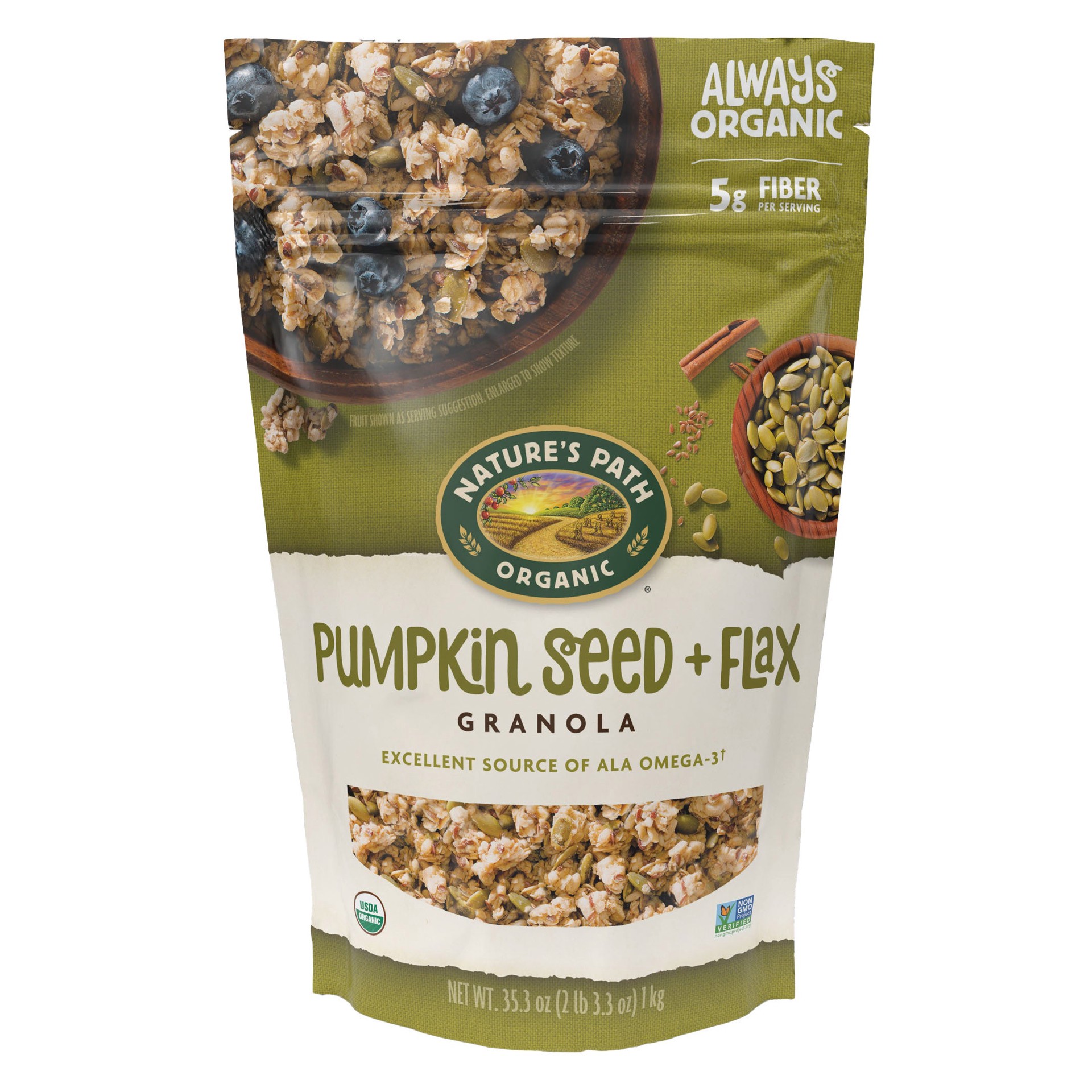 slide 1 of 1, Nature's Path Organic Pumpkin Seed + Flax Granola, 35.3 oz, 