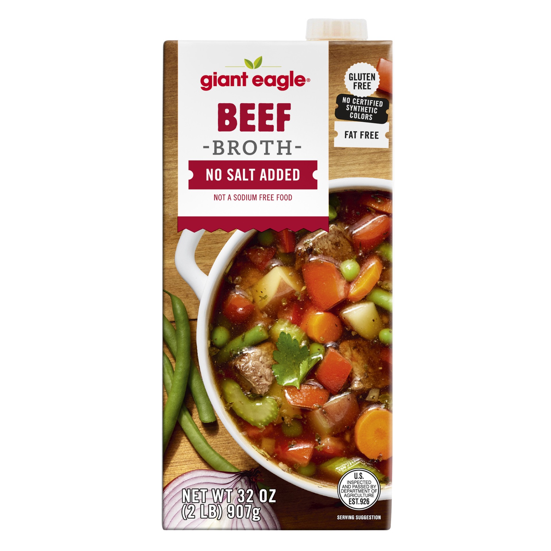 slide 1 of 1, Ge Nsa Beef Broth, 32 oz