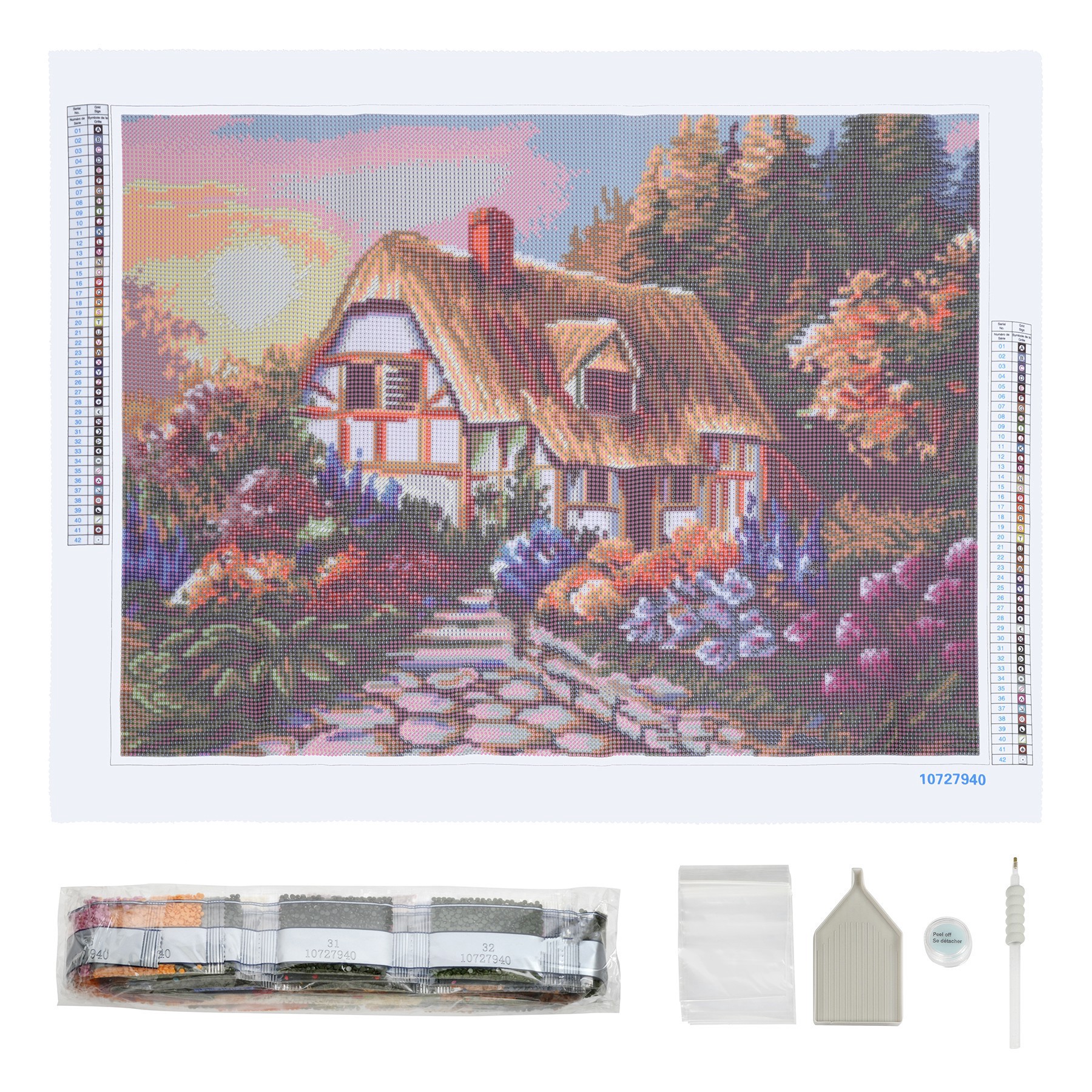 slide 3 of 6, Cottage Diamond Art Kit By Make Market, 18 in x 24 in
