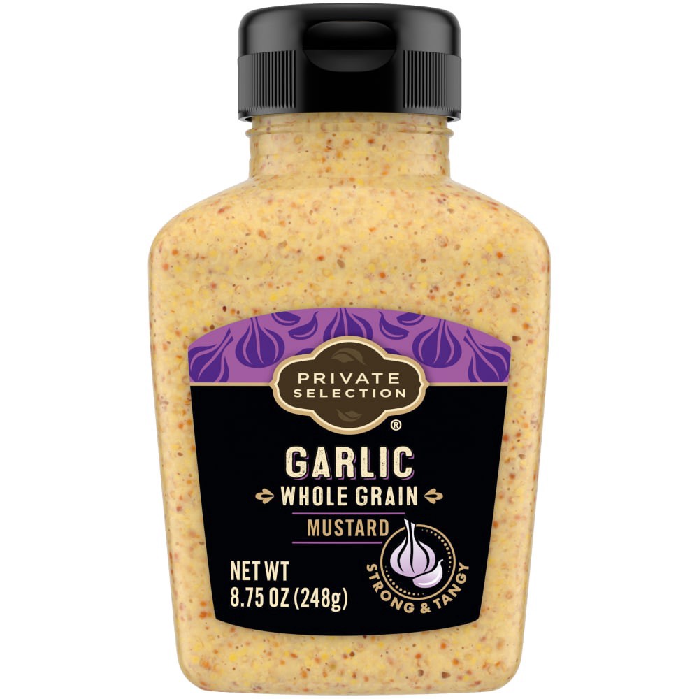 slide 1 of 4, Private Selection Whole Grain Garlic Mustard - 8.75 oz, 8.75 oz