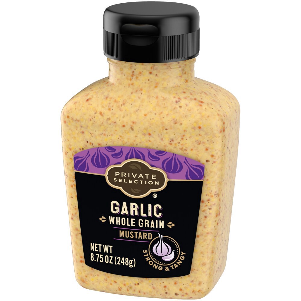 slide 2 of 4, Private Selection Whole Grain Garlic Mustard - 8.75 oz, 8.75 oz