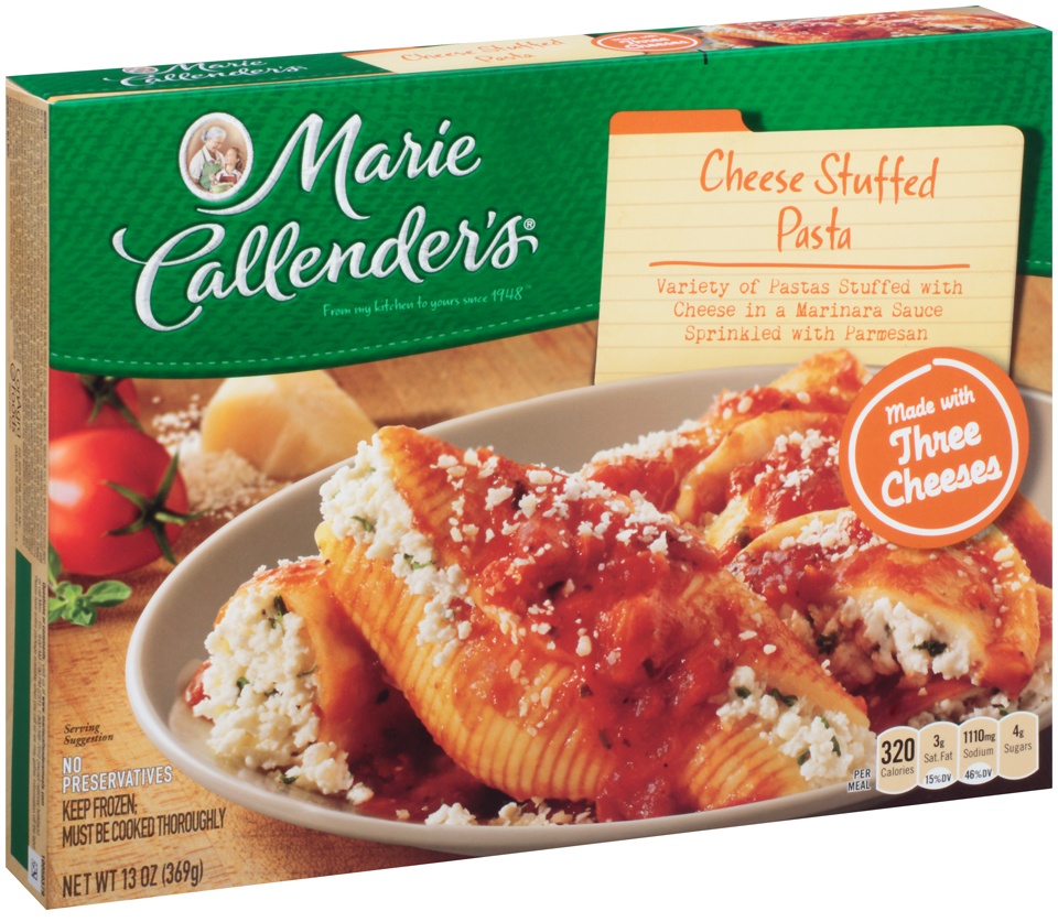 slide 1 of 1, Marie Callender's Cheese Stuffed Pasta, 13 oz