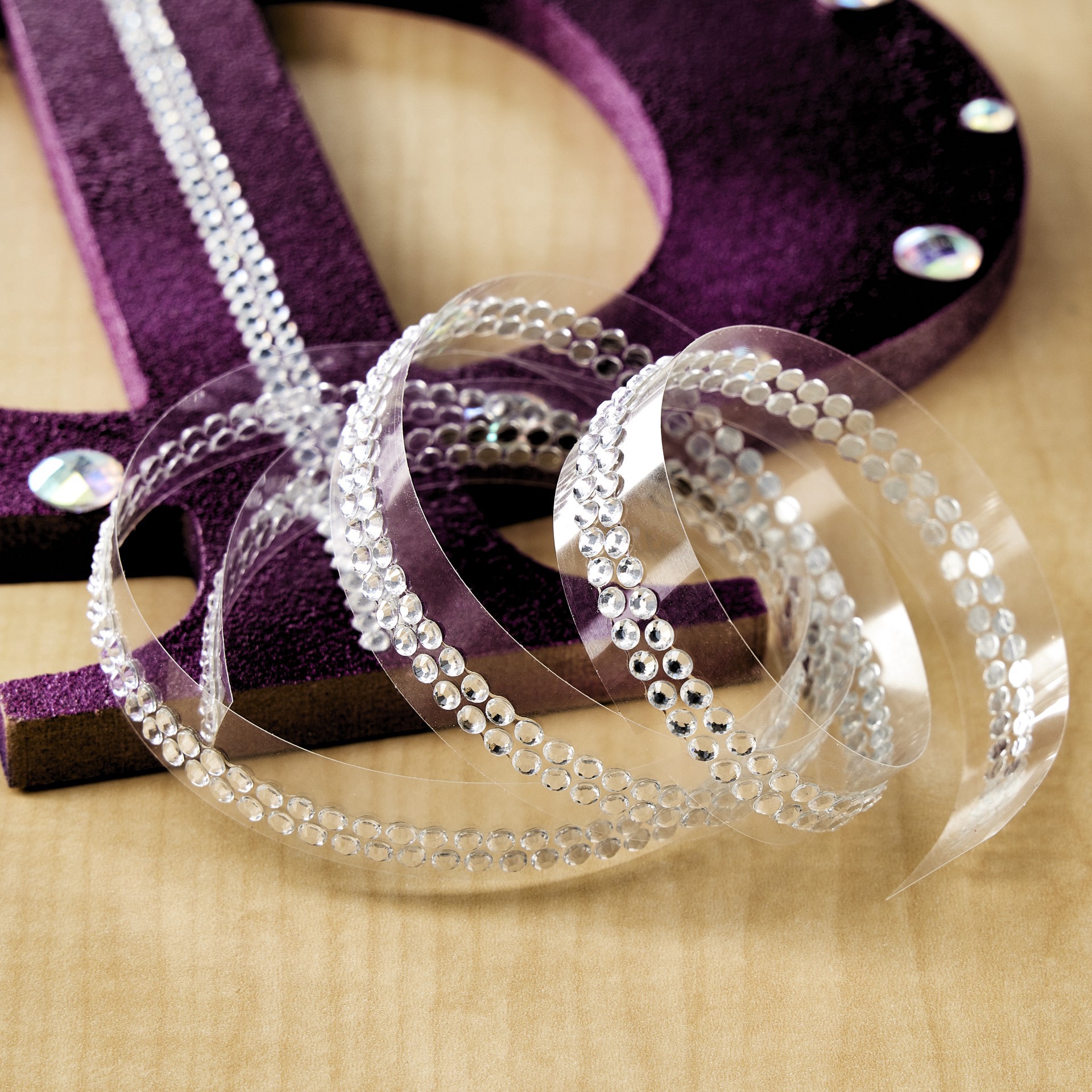 slide 2 of 4, 3mm Double Rhinestone Bling On A Roll By Recollections, 3 mm