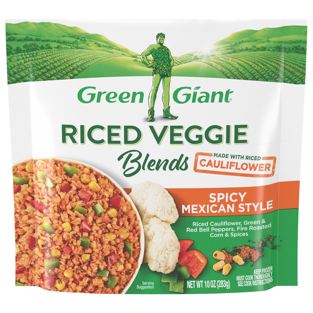 slide 1 of 9, Green Giant Spicy Mexican Style Riced Veggie Blends 10 oz, 10 oz