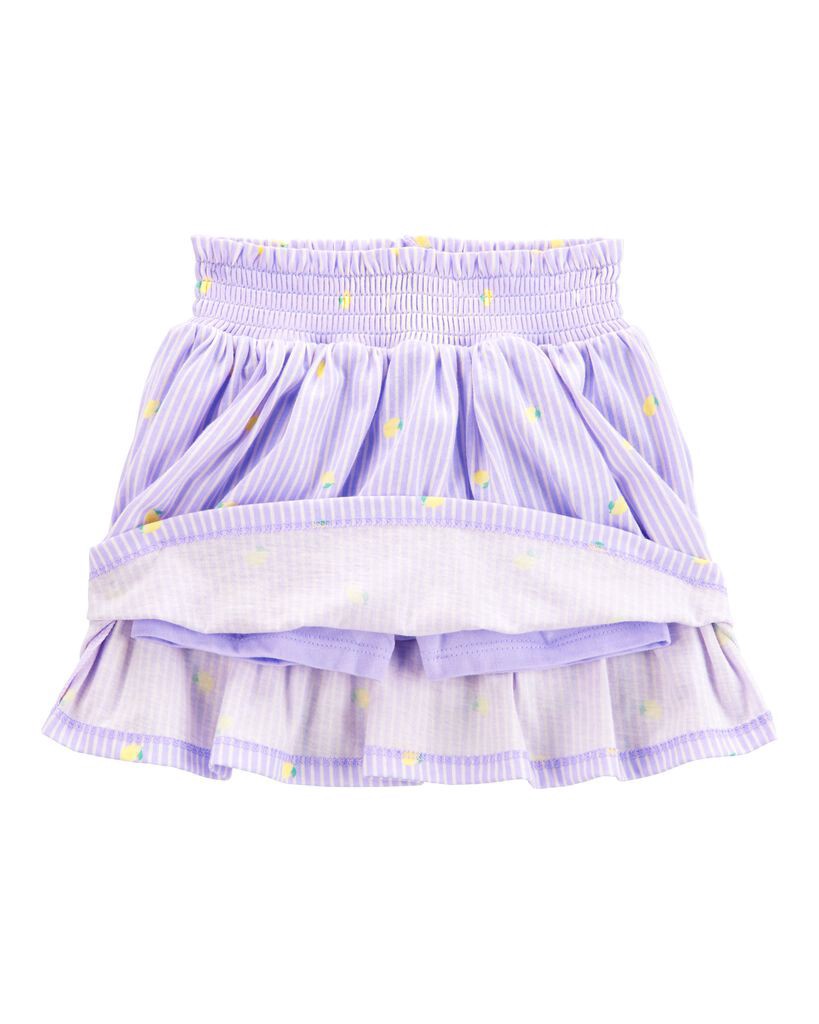 slide 3 of 3, Carter's Carters Toddler Striped Lemon Pull-On Skort Purple 5T, 1 ct