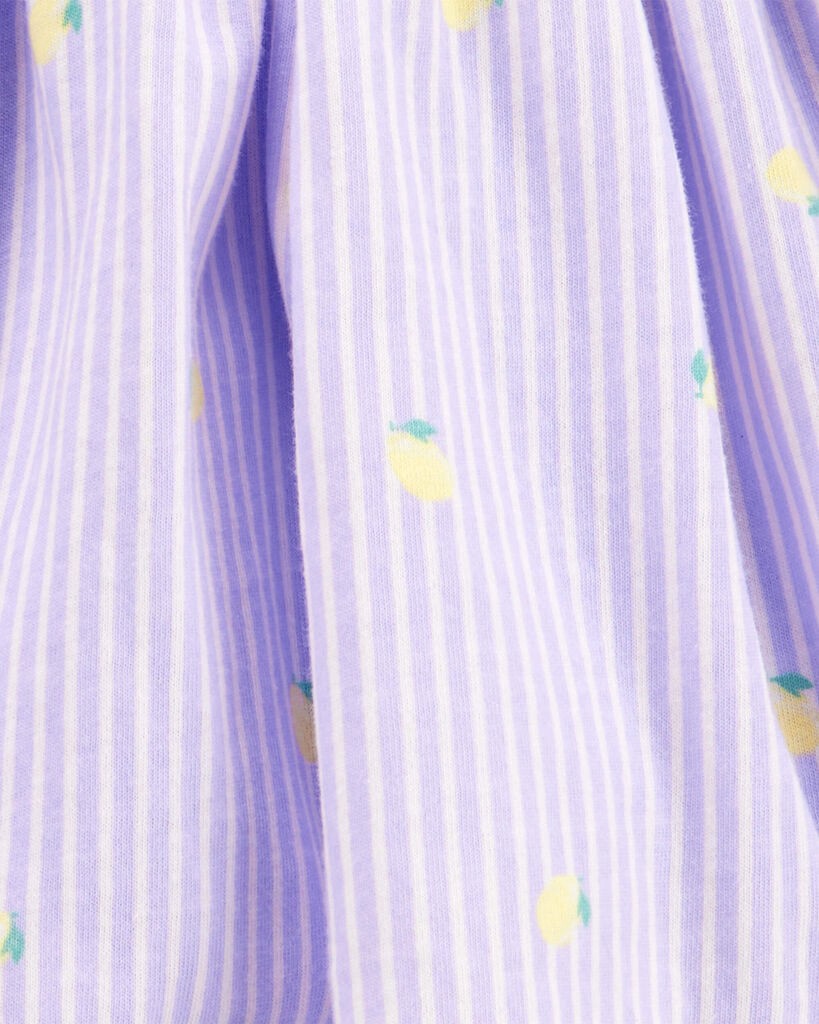 slide 2 of 3, Carter's Carters Toddler Striped Lemon Pull-On Skort Purple 5T, 1 ct